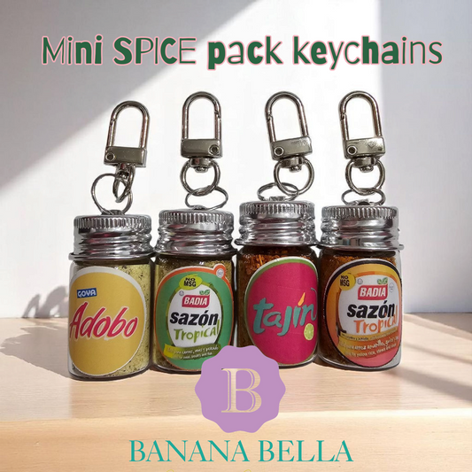 4 Mini Spice Pack Keychain Set